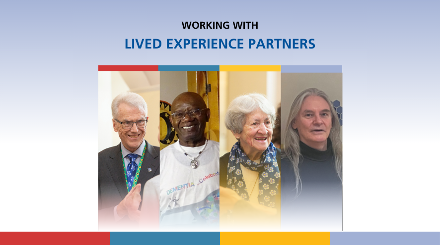 April 10 lived experience webinar hero image with speakers bio photos