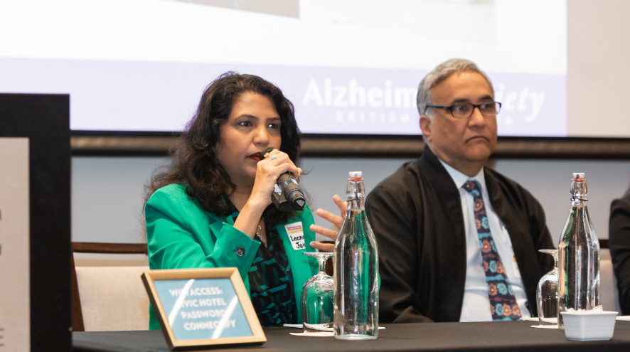Dr. Jain and Dr Hetesh speaking at the South Asian Dementia Forum panel