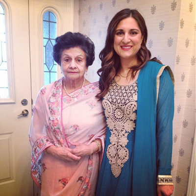 Nafeesa Karim and her grandmother