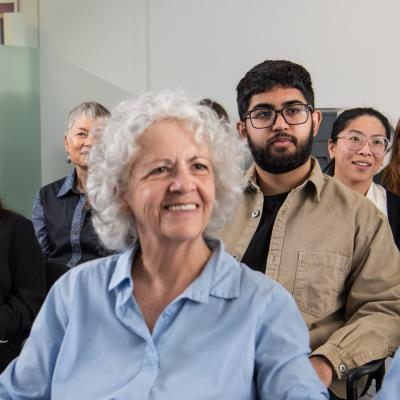 in person workshop with participants