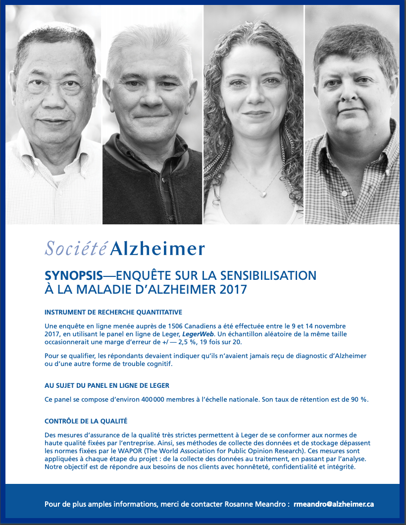 Synopsis - Enquête sur la sensibilisation à la maladie d’Alzheimer 2017 - couverture