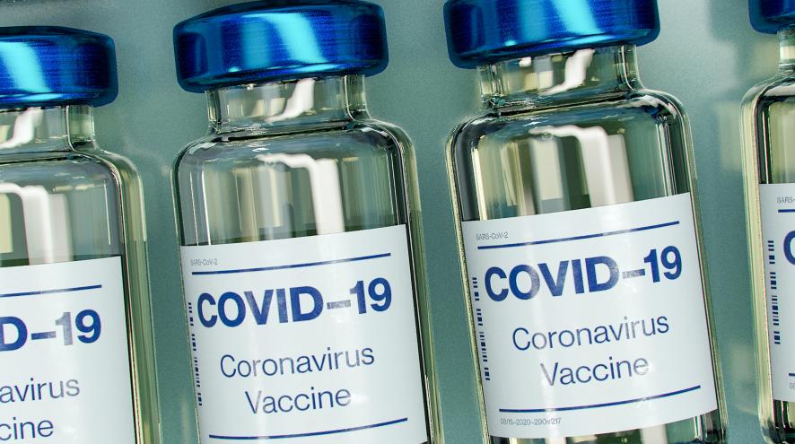 COVID-19 vaccine vials.