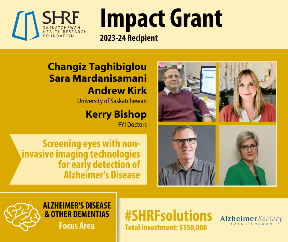Four researchers with the text "Impact Grant 2023-2024" Recipient